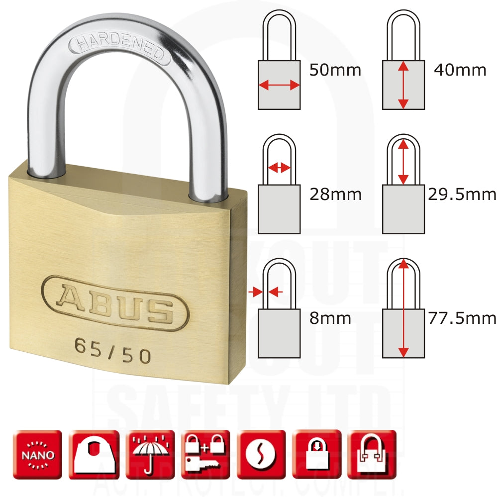 65/50 Series Brass Padlock 65/50 Series Brass Padlock